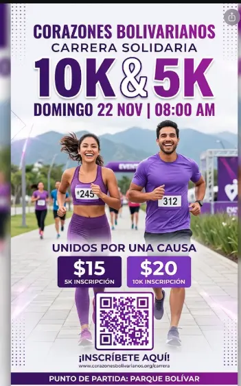 Carrera Benéfica Corazones Bolivarianos Tercera Edición 2026