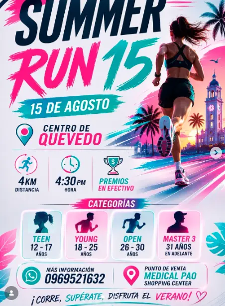 Carrera Benéfica Summer Run 15 Quevedo